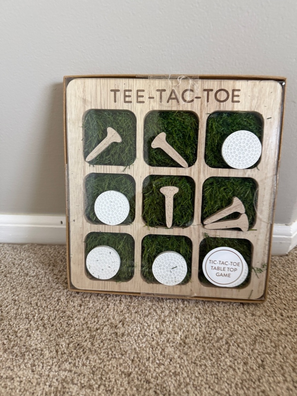 Eccolo Tee-Tac-Toe Wooden Golf Tee & Ball Game - Green & White